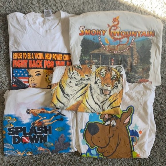 Vintage Mystery Box 90s FIVE Graphic Shirts Tees - Picture 4 of 8